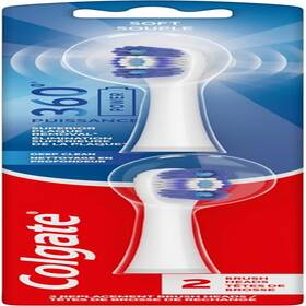 Cn08201a -palmolive 360 Deep Clean Battery Powered Toothbrush Replacement Heads Soft 2 Pack