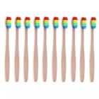 10636510106700 Genkent Bamboo Toothbrush Biodegradable Wooden Handle Nylon Bristle Pcs