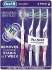 11323 White Vibrating Bristles Pack Pulsar Battery Powered Toothbrushes