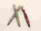 18271 Calliste Luxury Striped Natural Bristle Toothbrushes Set Of Three Medium