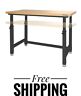 20182b Seville Classics Ultrahd Adjustable Height Wood Top Workbench Graphite