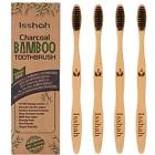 4335065292 Isshah Biodegradable Natural Bamboo Charcoal Toothbrush Pack Of