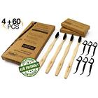 4btb60cfp Manual Toothbrushes Combo Pack Natural Bamboo Bonus Charcoal 786032516893