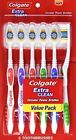 55510 Colgate Extra Clean Toothbrush Full Head Soft 6 Count 035000555380
