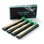 604565147325 One Alpha Organic Natural Bamboo Toothbrushes Set Of