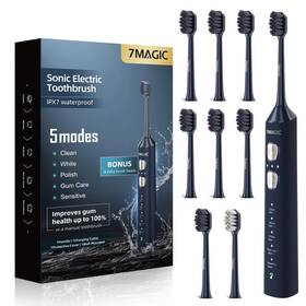 Bmhsi-d36-c4l1-2025 7 Magic Sonic Electric Toothbrush - 5 Modes Waterproof 8 Extra Heads Brand New
