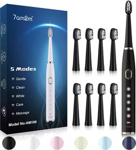 Us-am106-balck 7am2m Sonic Electric Toothbrush For Adults And Kids- High Power Black