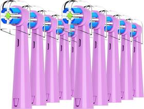 7zyki 445000038081 Kids Electric Toothbrush Replacement Brush Heads 10 Pack Purple Medium