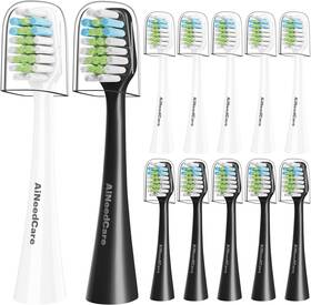 Aineedcare 744110551433 12 Pack Toothbrush Replacement Heads Only For Aquasonic Duo Series And Home