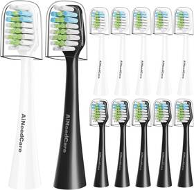 Aineedcare 744759248268 12 Pack Toothbrush Replacement Heads Only For Aquasonic Duo Series And Home Dent