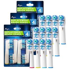 Alayna 060840371987 Replacement Brush Heads Compatible With Oralb Braun- Best Double Clean Pack O