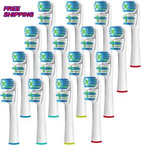 Alayna 313112665617 Replacement Brush Heads Compatible With Oralb Braun Best Double Clean Pack Of 16