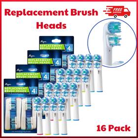 Alayna 445027519518 Replacement Brush Heads Compatible With Oral B- Double Clean Design Pack Of 16