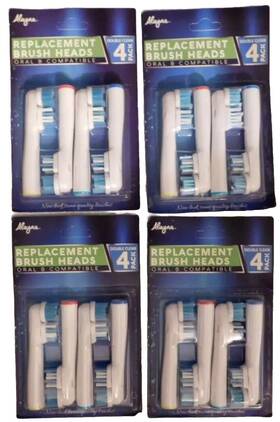 Alayna 664339673535 16 Pack Replacement Brush Heads Compatible W /oral B- Double Clean Design