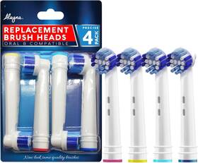 F8-lgf5-o788 Alayna Replacement Brush Heads Compatible With Oralb 1 Count Pack Of 4 White