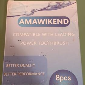 Amawikend X0040gdvr5 Power Toothbrush Replacement Heads Dupont 8-pack White/blue