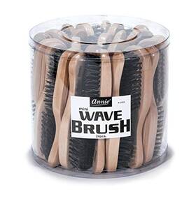 B00otizh5c Annie - Mini Wave Brush Bulk 24 Count 100% Boar Reinforced Bristles Po