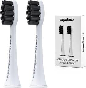Aquasonic 313051525591 2-pack Activated Charcoal Brush Heads - Ultra Whitening