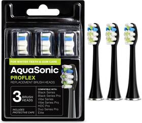 Aquasonic 445026535557 Proflex Replacement Brush Heads For Whiter Teeth And Gum Care Compat