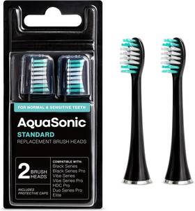Aquasonic 726084789104 Genuine Standard Replacement Brush Heads Ada Accepted For Normal &