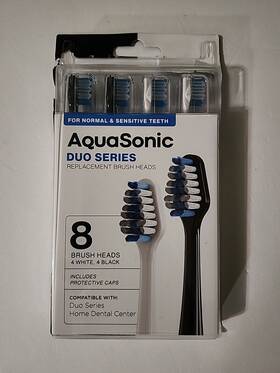 Aquasonic 810016710103 Duo Series Brush Heads For Normal And Sensitive Teeth With Se