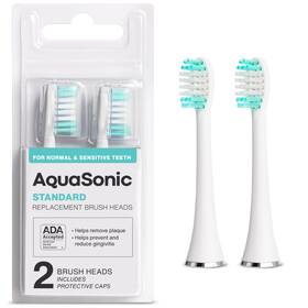 Aquasonic 810016716518 Replacement Brush Heads - Ada Accepted For Normal And Sensitive Teeth 2-p