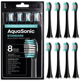 Aquasonic 810016716532 Standard Brush Heads For Normal And Sensitive Teeth With Many Toothbrush Ha