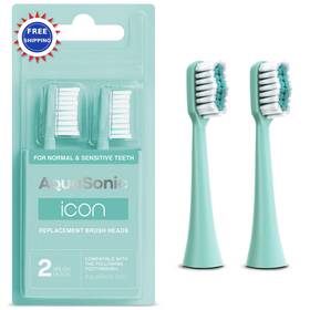Aquasonic 810016717232 Genuine Icon Replacement Brush Heads Compatible With Toothbrush