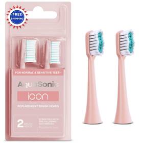 Aquasonic 810016717256 Genuine Icon Replacement Brush Heads Compatible With Toothbrush