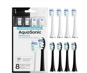 Aqdp8 Aquasonic Duo Pro 8-pack Replacement Brush Heads Proflex Genuine