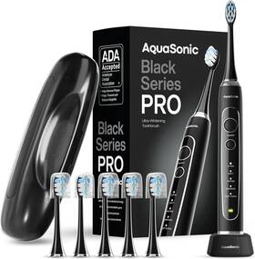 As-tbsh-pro3-bk Aquasonic Black Series Pro Ultra-whitening Electric Toothbrush 5 Modes &