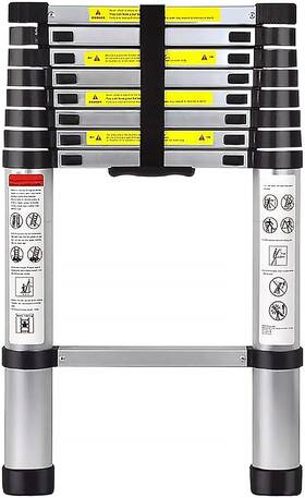 Tle-085 Archom Telescoping Ladder 8.5 Ft - Aluminum Telescopic Silver 8.5ft