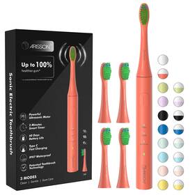 Arisson A3-1-po Sonic Electric Toothbrush For 1 Count Pack Of Peach Orange