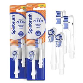 Arm & Hammer 766878400068 Spinbrush New Pro Clean Replacement Heads Electric Toothbrush Refills Soft