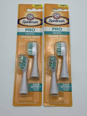 Sbbk-00192-12 Arm & Hammer X4 Spinbrush Pro White Soft Replacement Refill Heads Fits All Handles
