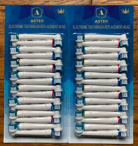 Ar-32 Aster Replacement Toothbrush Heads - 32 Pack Compatible With Oral-b Braun Prof