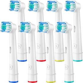 Aster Dental Care 5060578691371 Replacement Toothbrush Heads - 8 Pack Count Of 1 Blue White