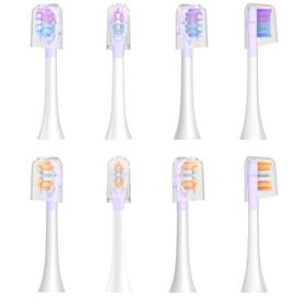 Yh751-752 Asyh Replacement Toothbrush Heads Compatible With 1 Count Pack Of 8 White