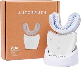 V4-dsad1 Autobrush Sonic Pro U Shaped Adult Electric Toothbrush Men Regular White