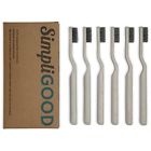 B07575fvcm Biodegradable Manual Toothbrushes Soft Charcoal Activated Bristles Handles 866823000401
