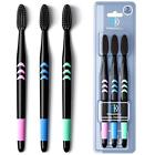 B07fc1q8hs Pinnakkle Charcoal Toothbrush Soft Bristle Slim Teeth Head 651866945075