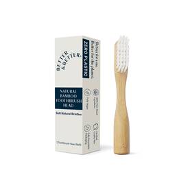 Better & Better 0621 And Manual Bamboo Toothbrush Head 1 Count Pack Of Natural