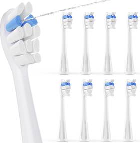 Biswitif 313034859859 Toothbrush Heads For Waterpik Sonic Fusion 2.0 Replacement - 8 Pack