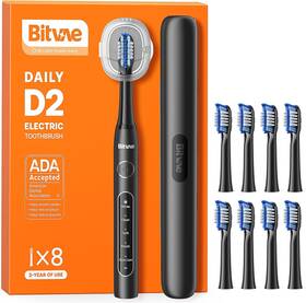 H1d2 Bitvae Ultrasonic Electric Toothbrush For Adults And Kids Ada Shadow Black