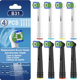 B314b4w0425 Bkix Replacement Toothbrush Heads Compatible With 8 Count Pack Of 1 Mix Color