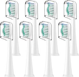 197-tsrpb Branded 8 Pack Dual Clean Replacement Toothbrush Heads Soft Dupont Bristles Covers Hl