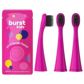 Branded01 313018232203 Genuine Replacement Heads For Kids Electric Toothbrush Pink/3 Pack Ultra Soft