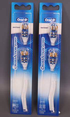 Braun 210201364368 Original Oral-b Cross Action Power Whitening Toothbrush Two Pack