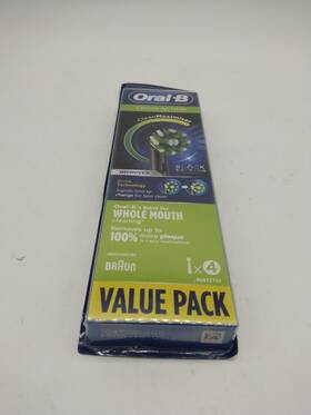 Heads..246 Braun 91831068 4 Pack Oral-b Cross Action Black Edition Replacement Toothbrush