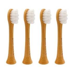 Brush Wasteless 627987993899 Bamboo Electric Toothbrush Heads 4 Count Pack Of 1 Natural